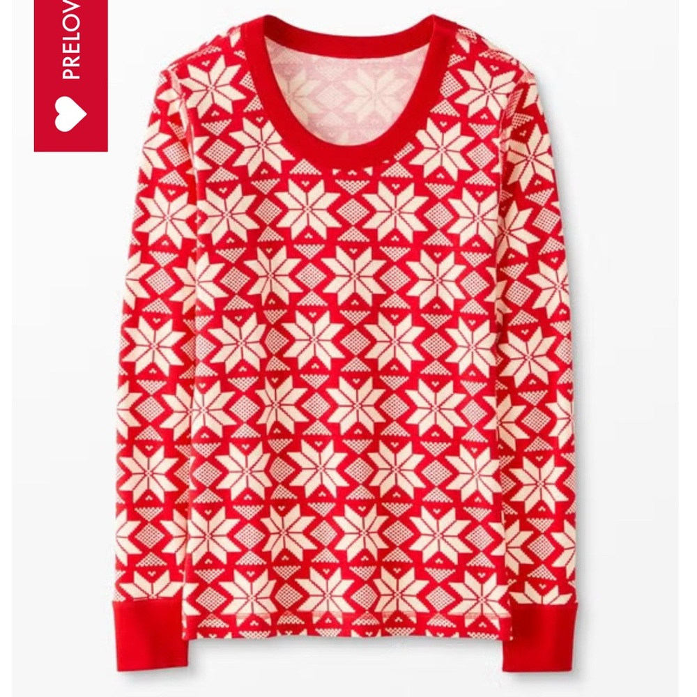 Hanna Andersson Women’s Pajama Top in Scandi Snowflake